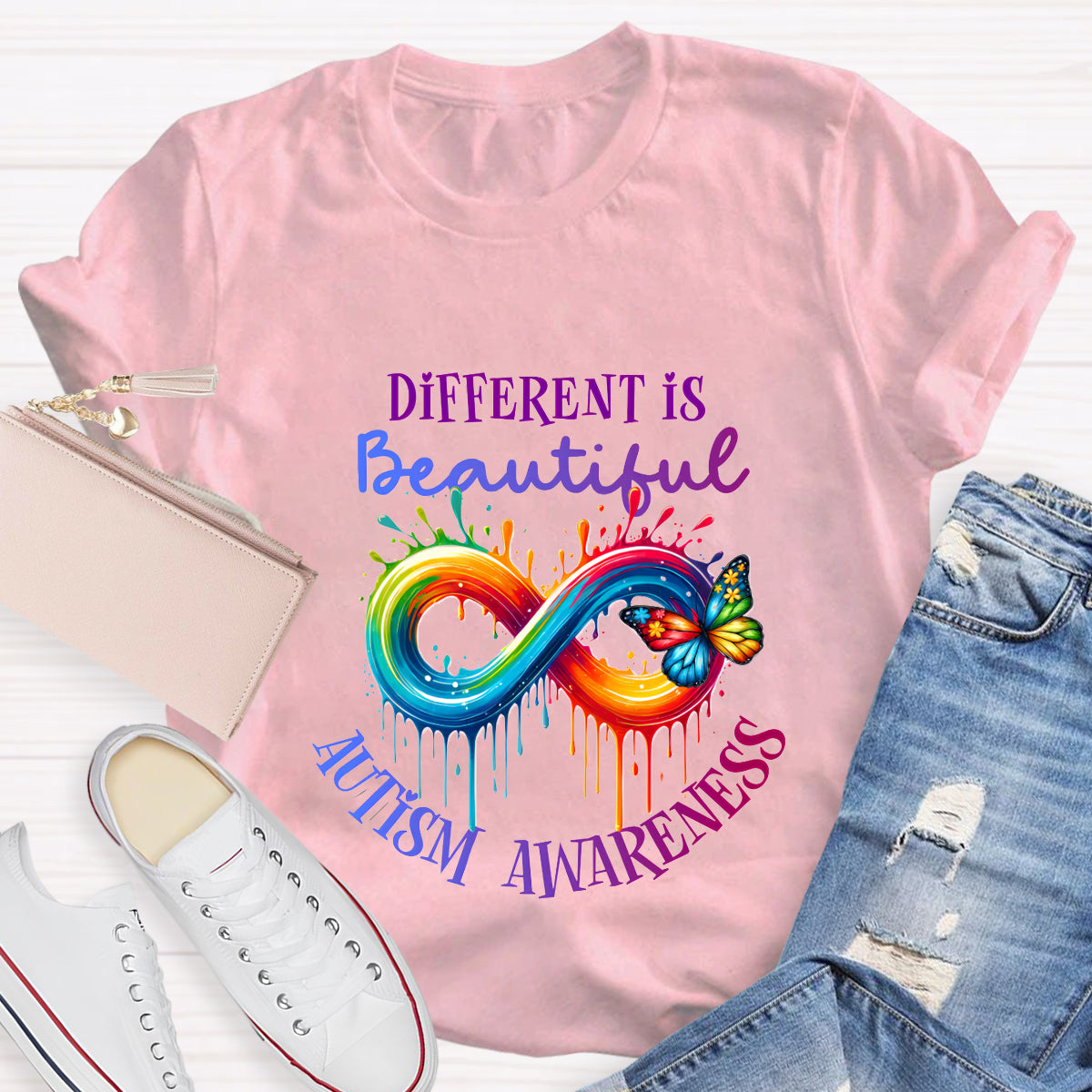 Different Is Beautiful Autism Awareness T-Shirt