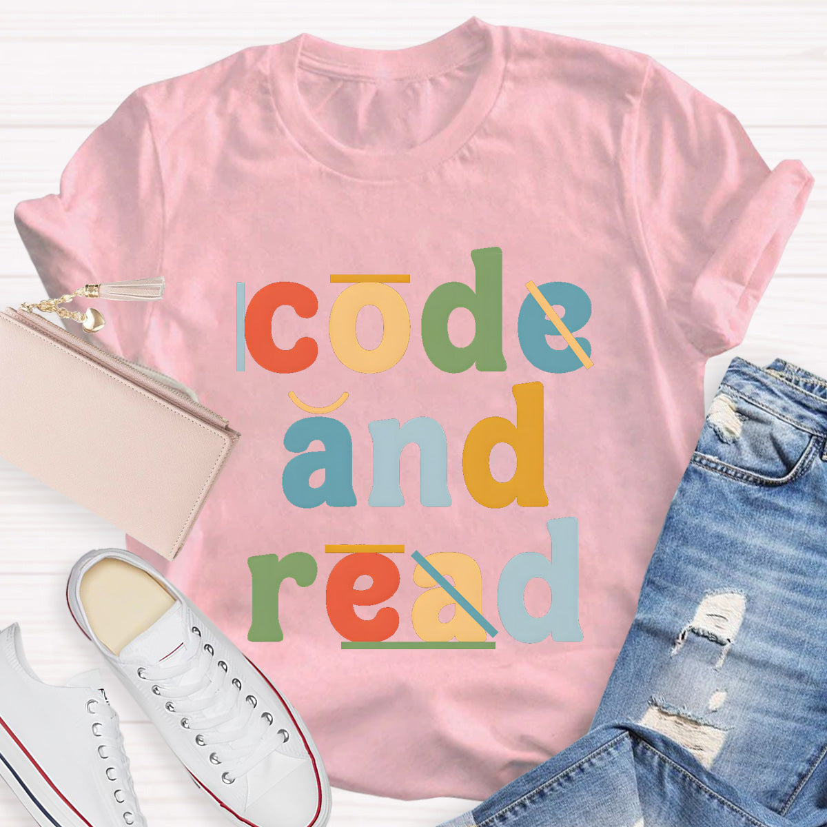Code And Read Crammer Teacher T-Shirt
