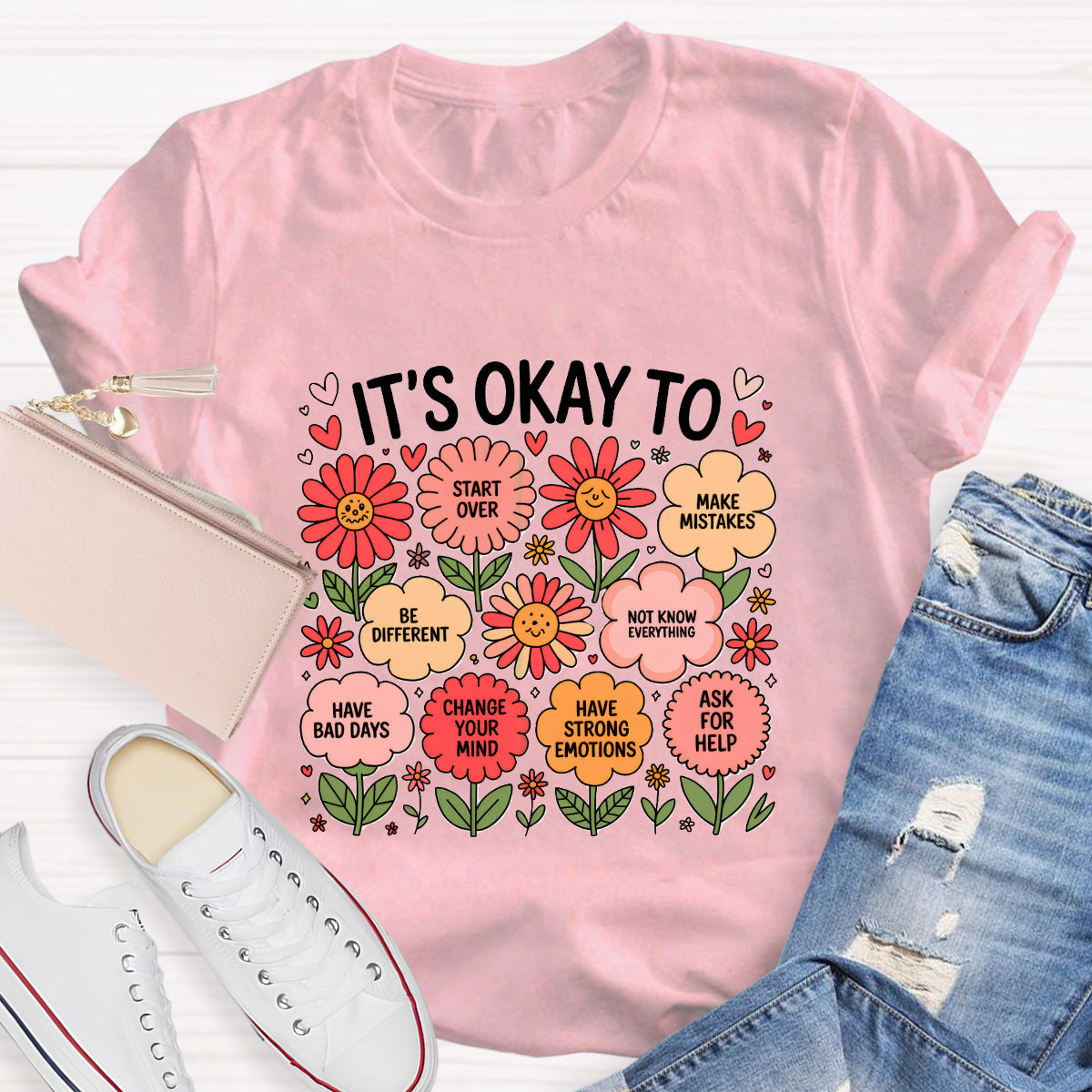 It's Okay To Make Mistakes Be Different Teacher T-Shirt