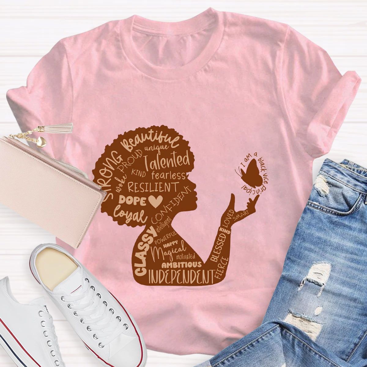 She is Beautiful Strong Independent Women T-Shirt