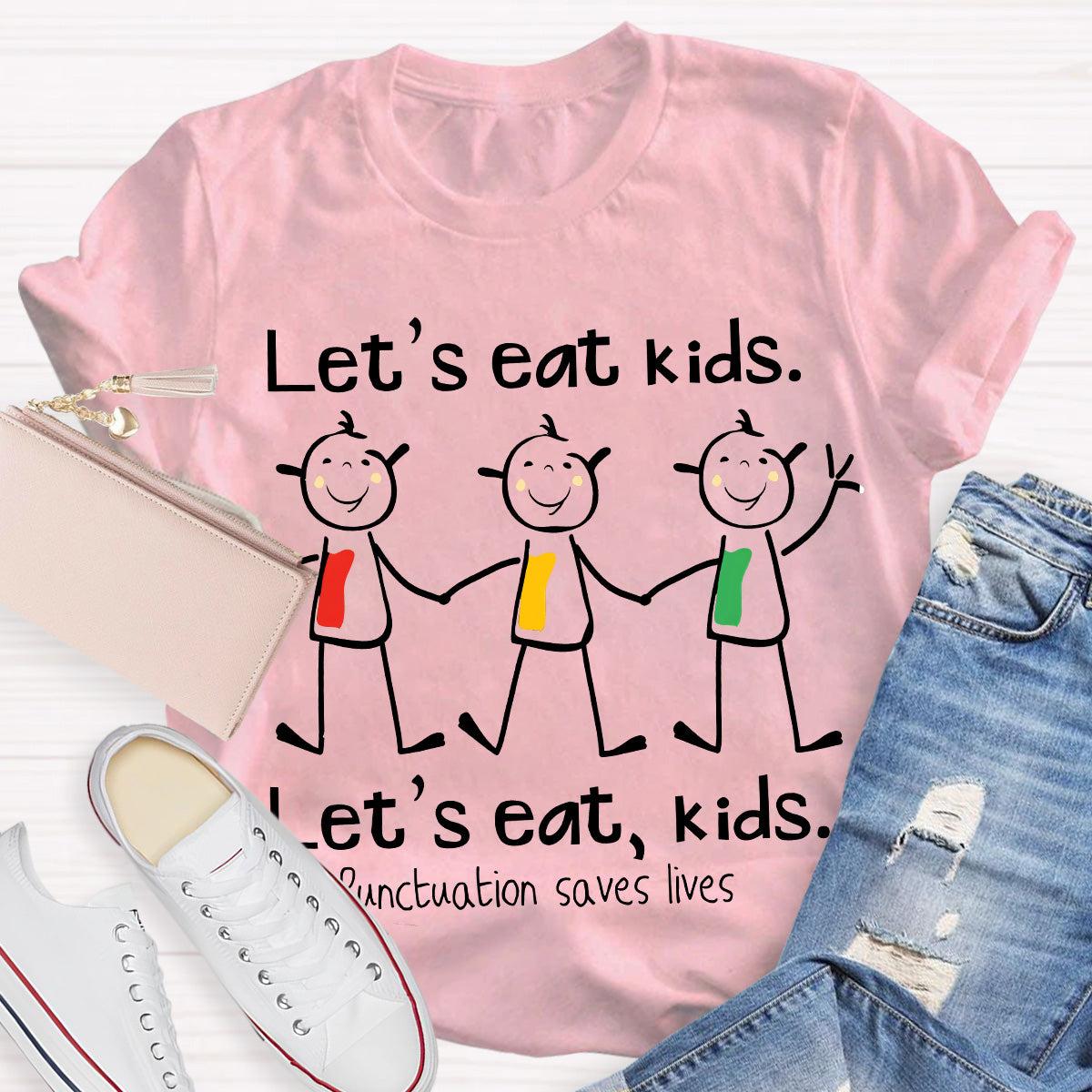 Let‘s Eat Kids Teacher T-Shirt