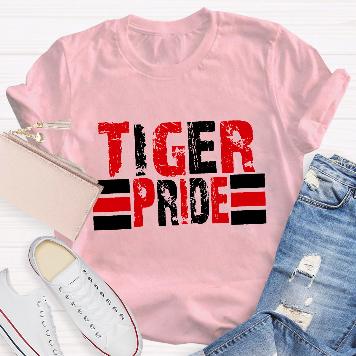 Personalized Mascot Pride Tiger Teacher T-Shirt