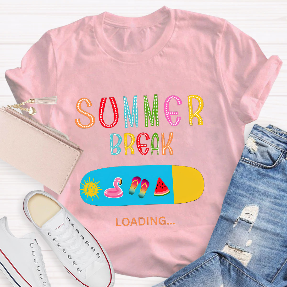 Summer Break Loading Teacher T-Shirt