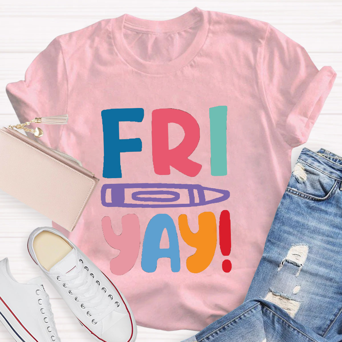Fri Yay Pencil Teacher T-Shirt