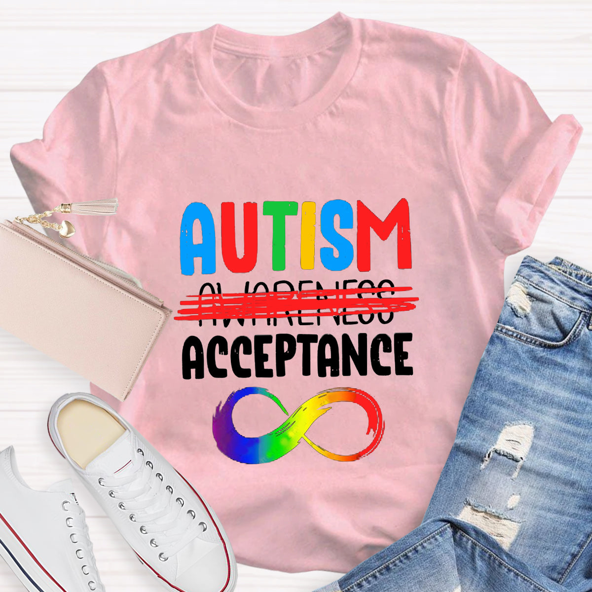 Autism Acceptance Infinity Symbol T-Shirt