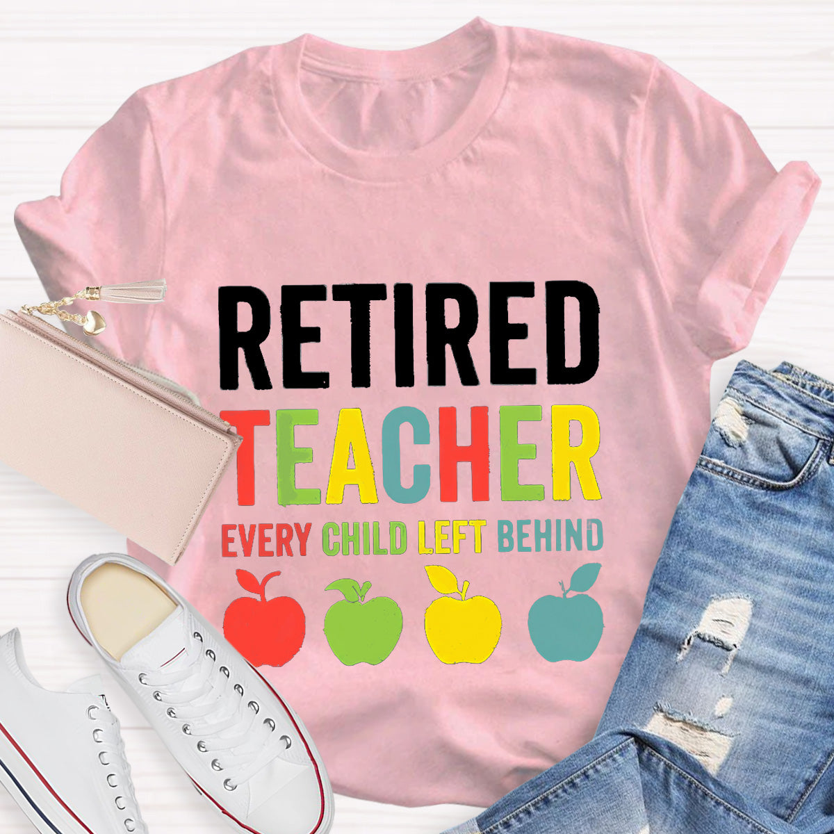 Retired Teacher Apple Teacher T-Shirt