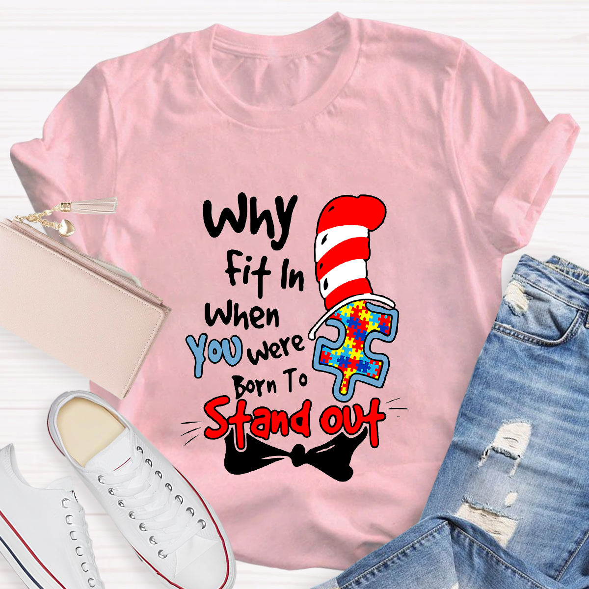 Why Fit In When You Were Born To Stand Out Children's Books T-Shirt