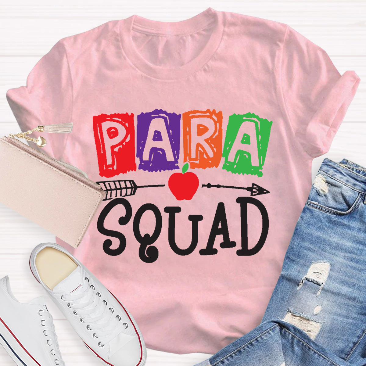 Para Squad Apple Teacher T-Shirt