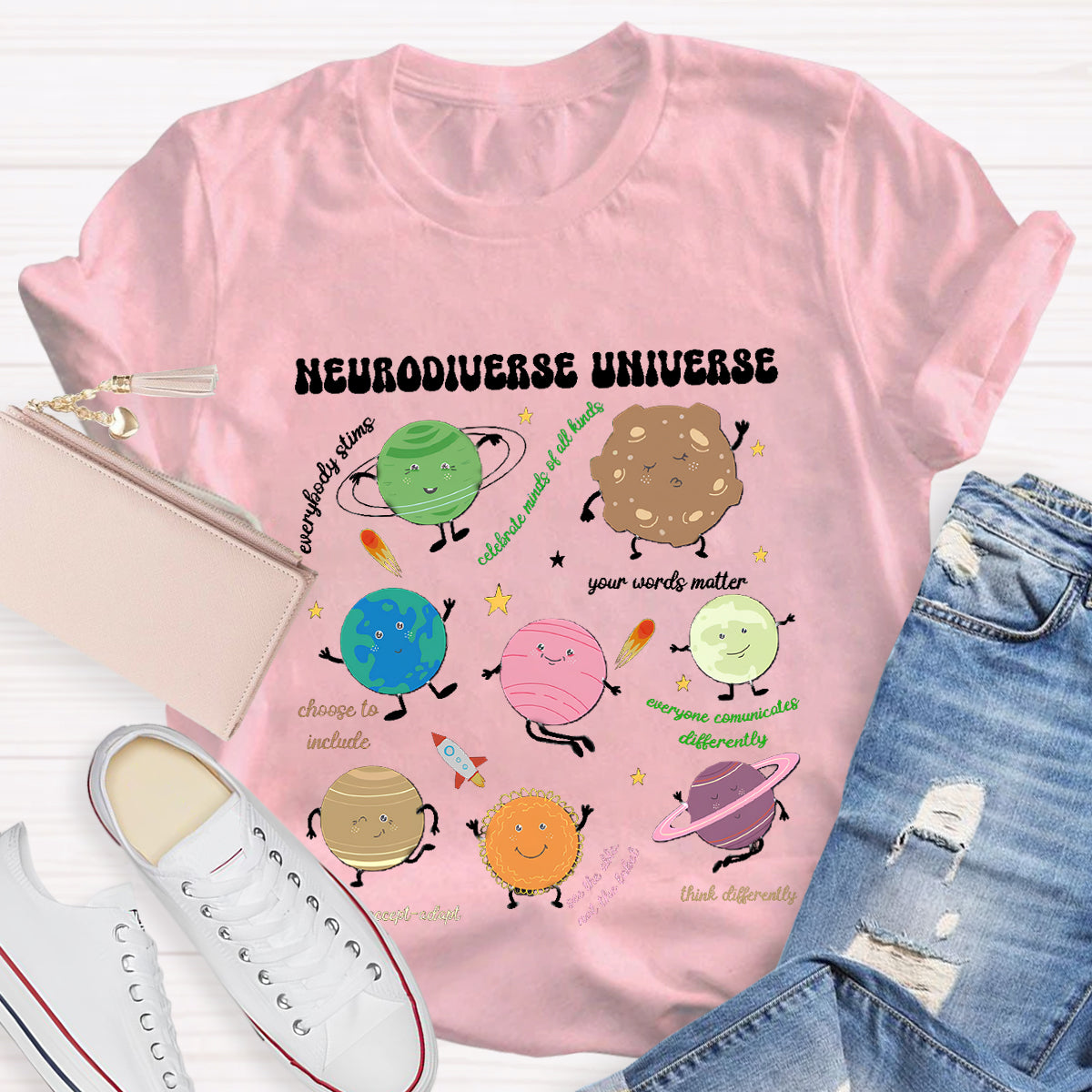 Neurodiverse Universe  Teacher T-Shirt