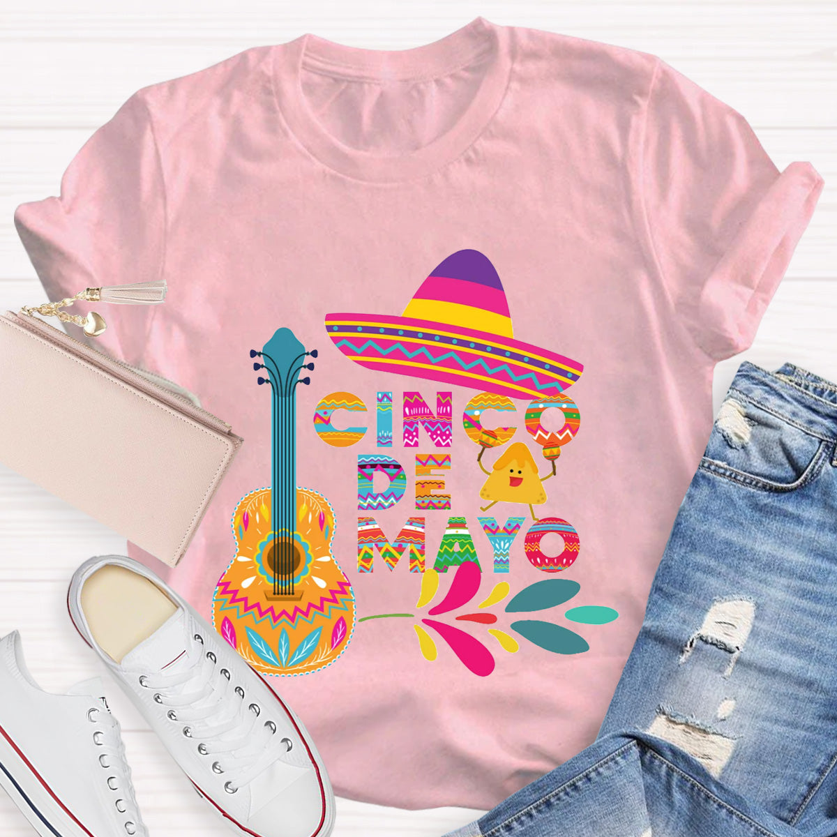 Cinco De Mayo Guitar Teacher T-Shirt