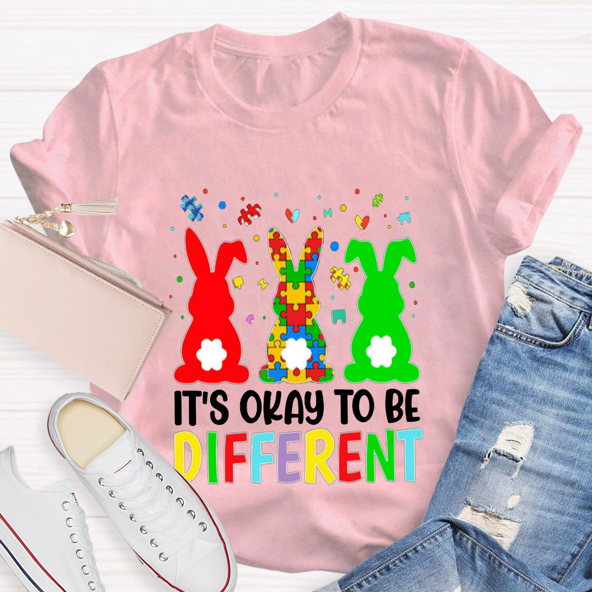 It's Okay To Be Different Bunny Easter T-Shirt