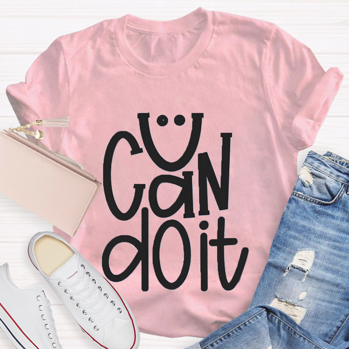 Can Do It Smile Teacher T-Shirt