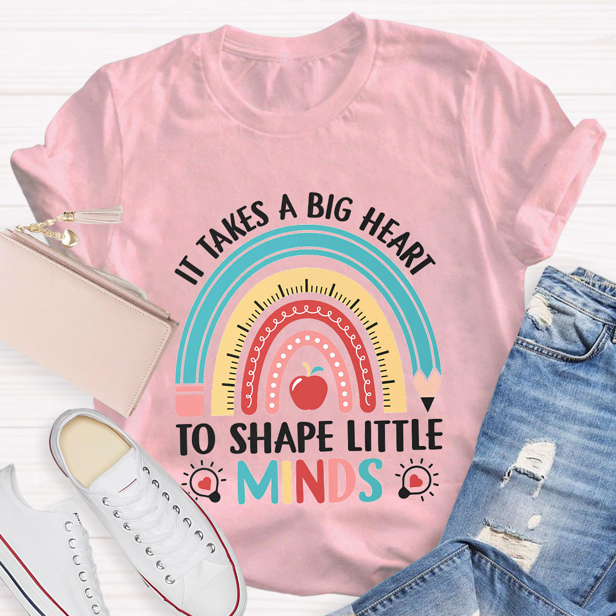 It Takes A BIg Heart Teacher T-Shirt