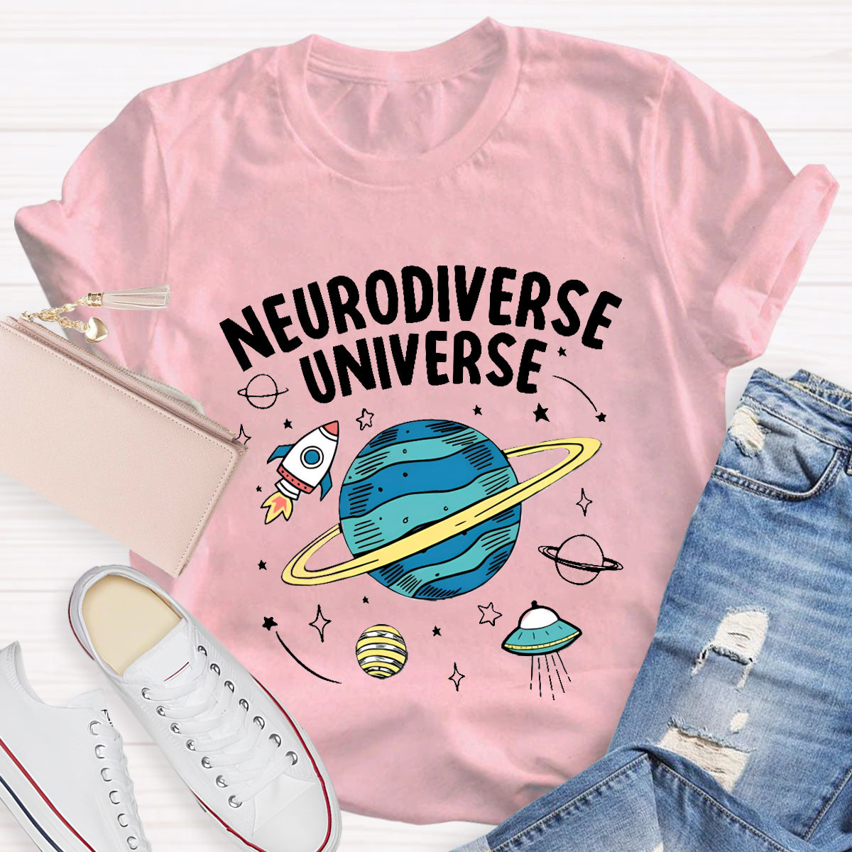 Neurodiverse Universe Teacher T-Shirt