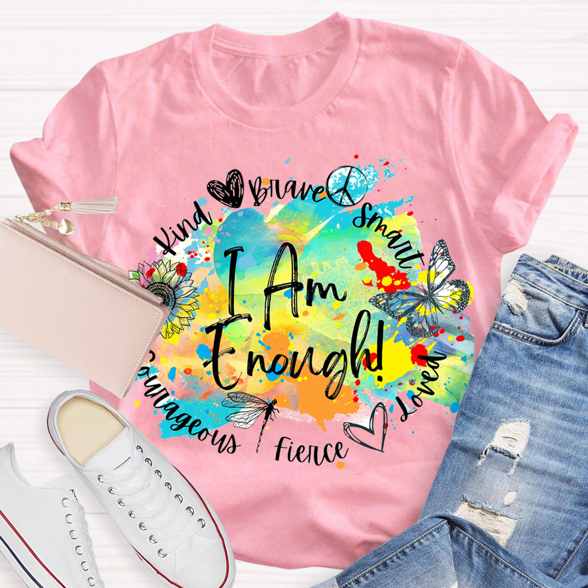 I Am Enough Mental Health Matters Teacher T-Shirt