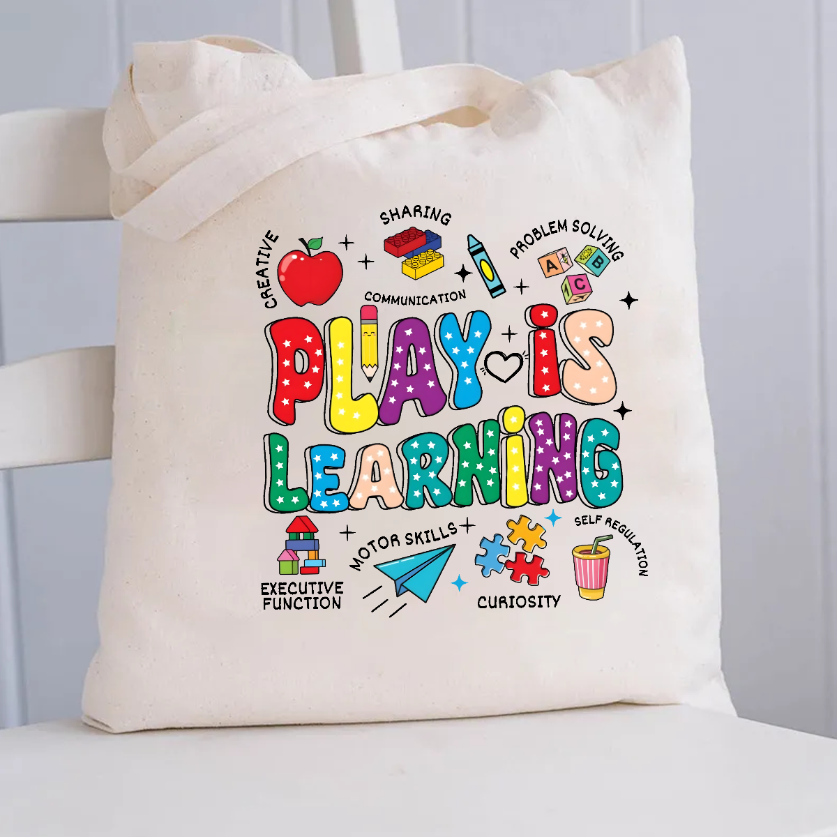 Playing Is Learning Canvas Tote Bag