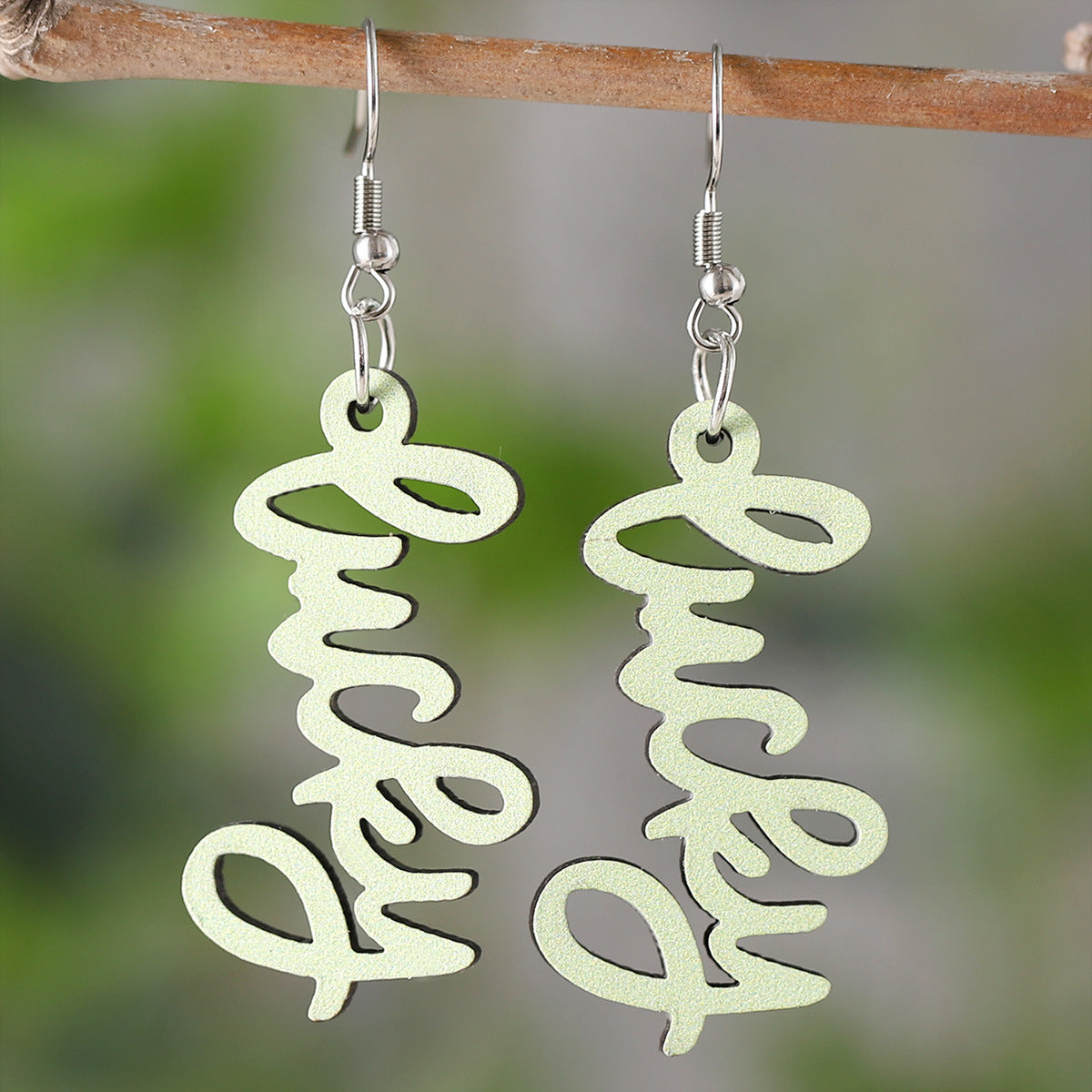Four-Leaf Clover Tassel Ice Cream Coffee Cup Earrings