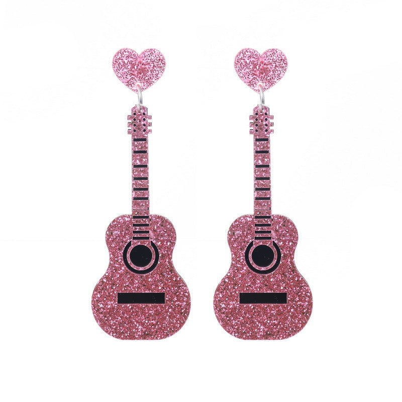 Classical Guitar Instagram-Style Music Festival Earrings