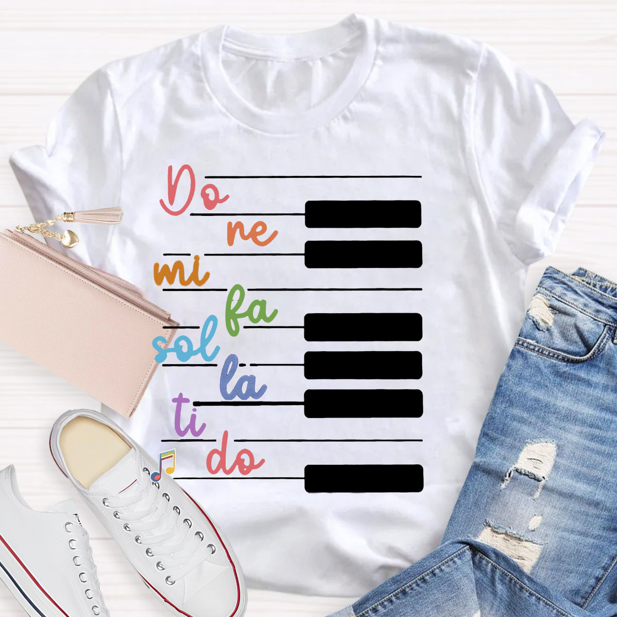 Do Re Mi Piano Keys Music Teacher T-Shirt