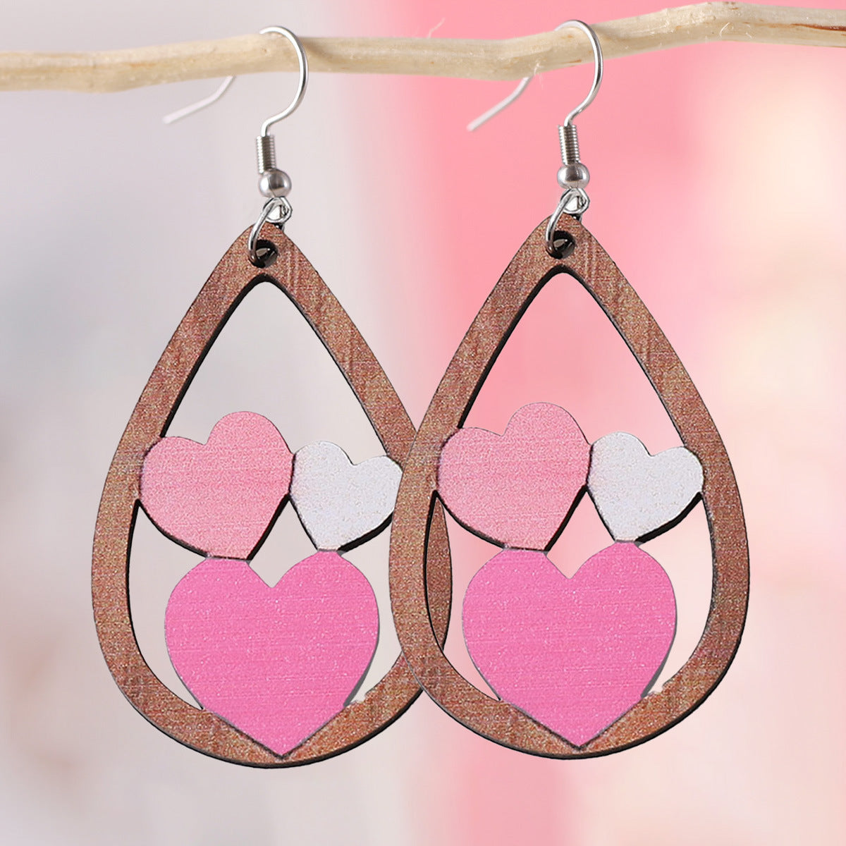 Water Drop Heart Earrings For Valentine'S Day