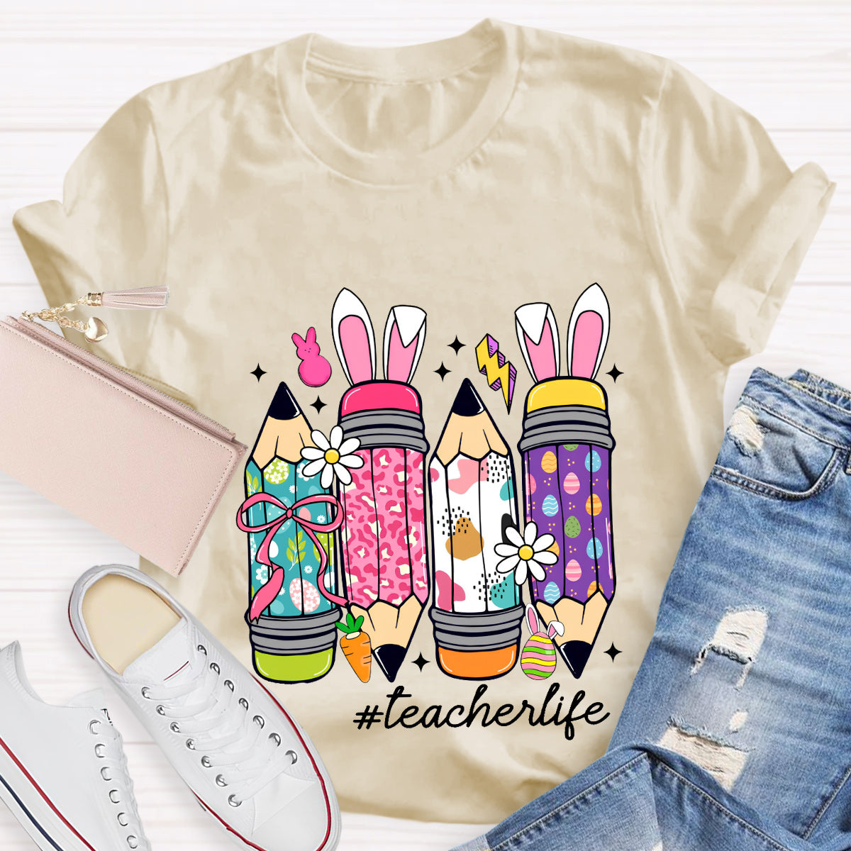 Easter Pencil Teacher life T-Shirt