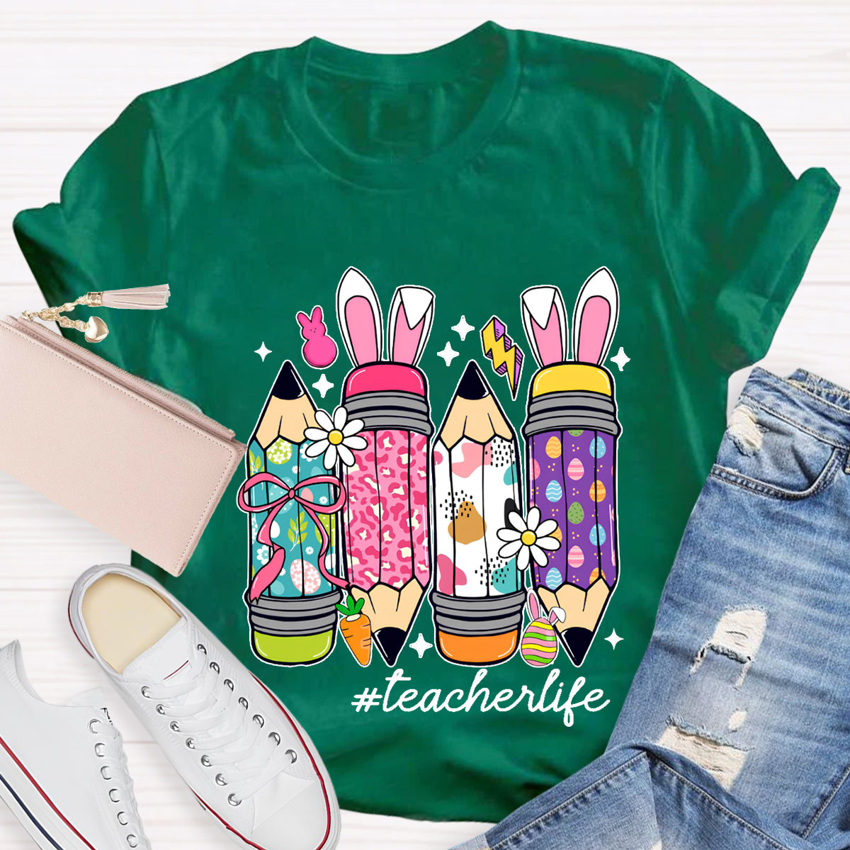 Easter Pencil Teacher life T-Shirt