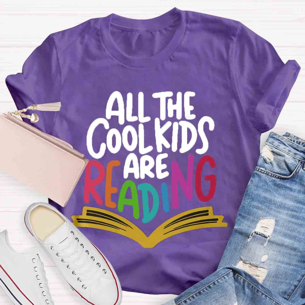 All The Cool Kids Are Reading Print T-Shirt