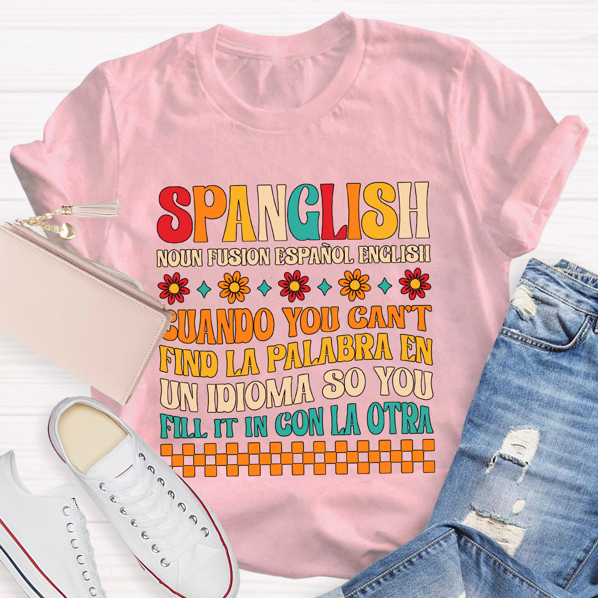 Spanglish Definition Bilingual Teacher T-Shirt