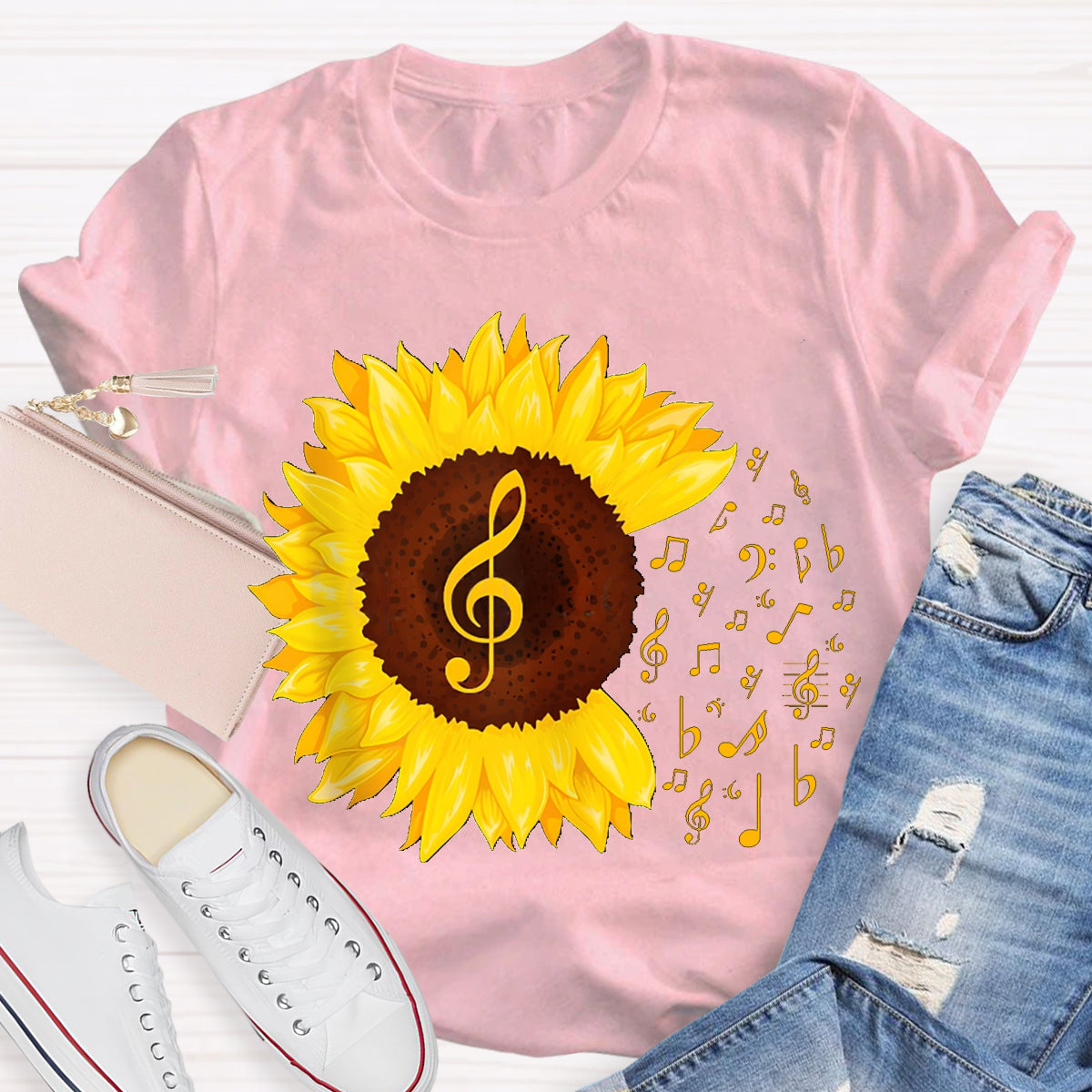Music Gives Sunflowers The Rhythm Of Their Soul T-shirt