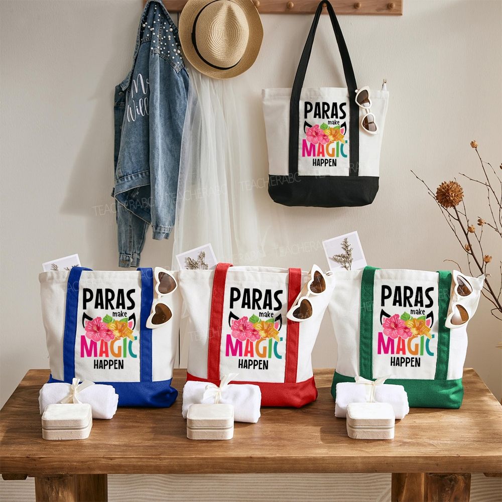 Paras Make Magic Happen  Color-blocked Canvas Bag