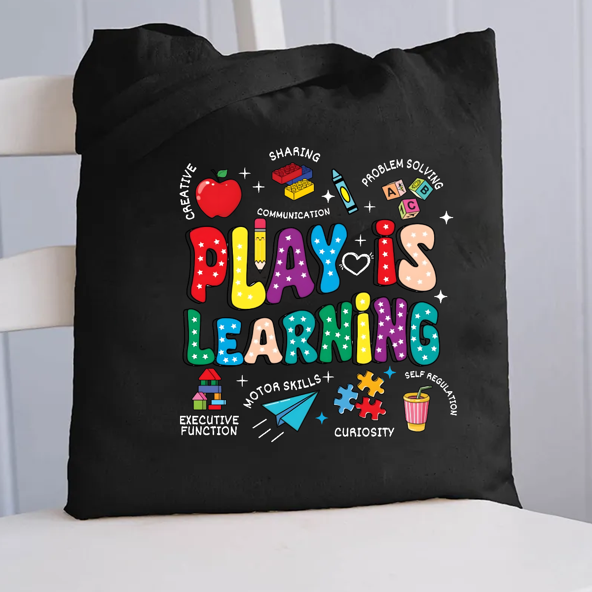 Playing Is Learning Canvas Tote Bag