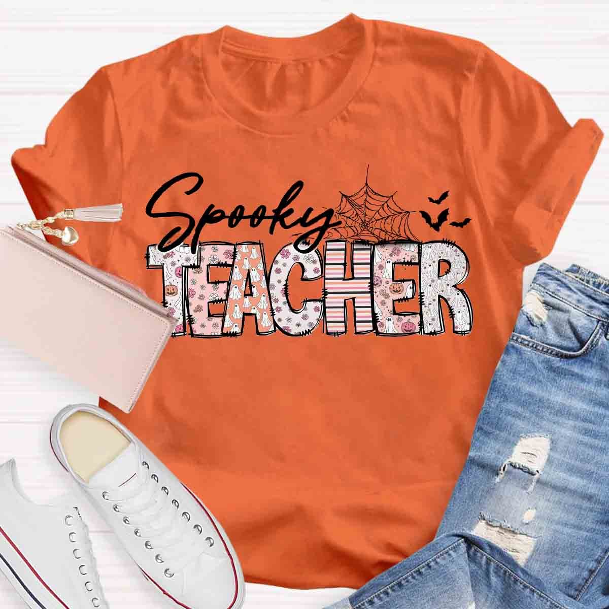 Spooky Teacher Cute Ghost Shirt
