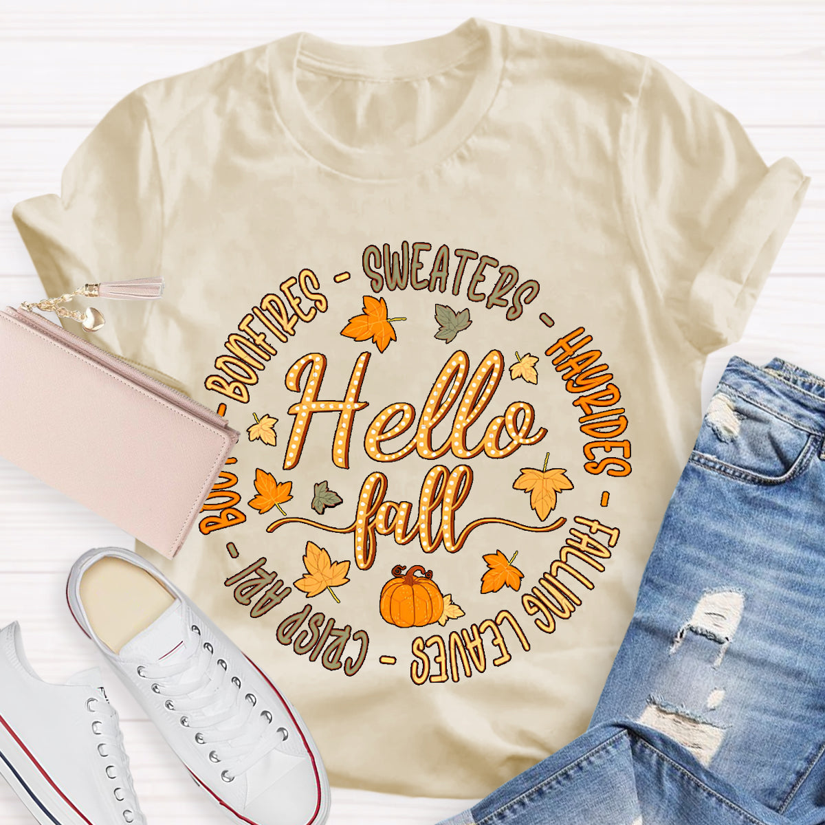 Hello Fall Sweater Boots T-Shirt