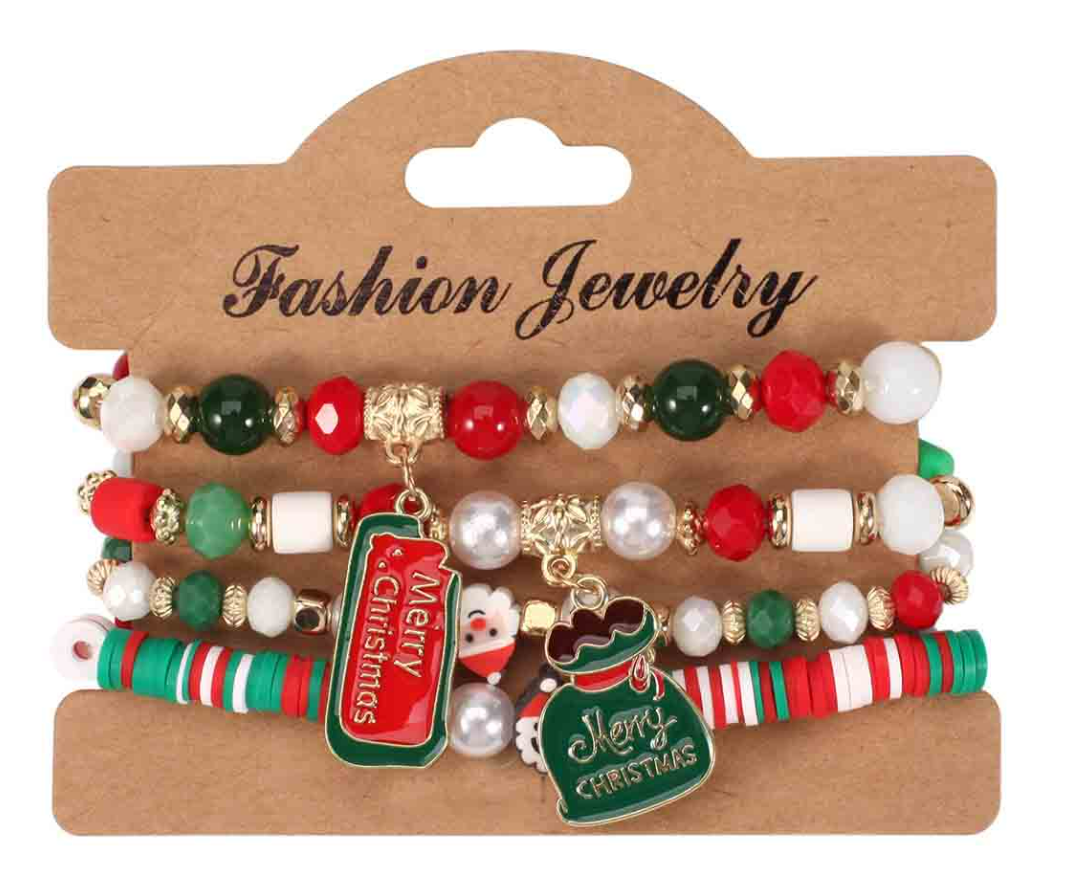 Christmas Snowman Christmas Tree Bracelet Sale price$12.00
