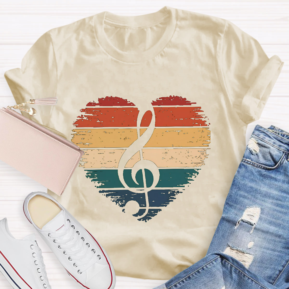 Rainbow Music Teacher T-Shirt