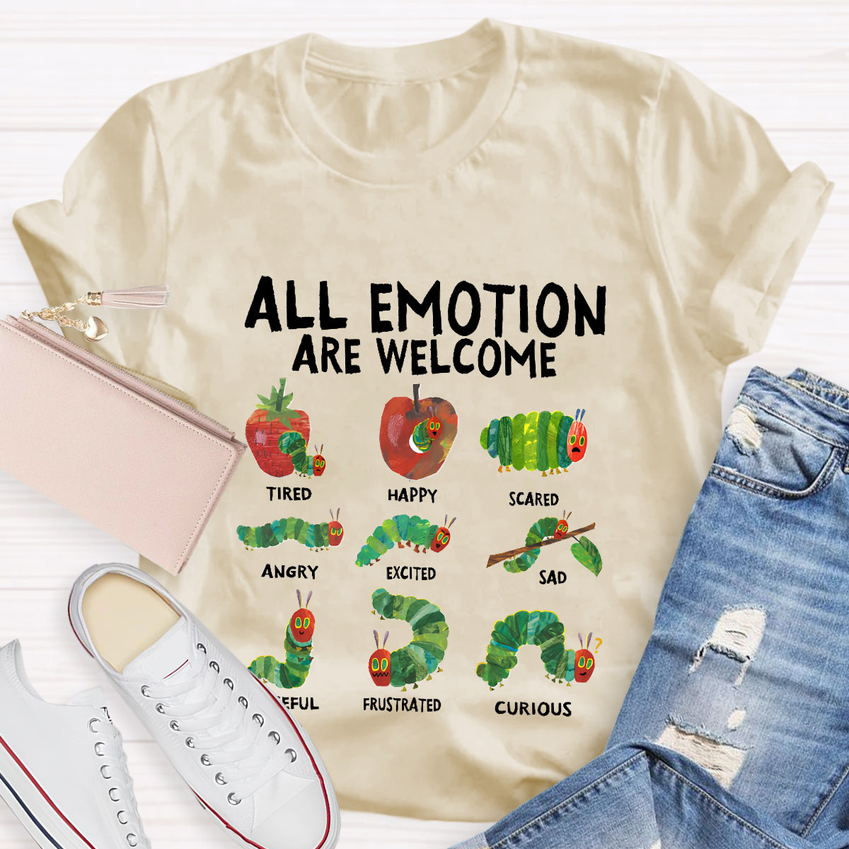All Emotions Are Welcome Teacher T-Shirt
