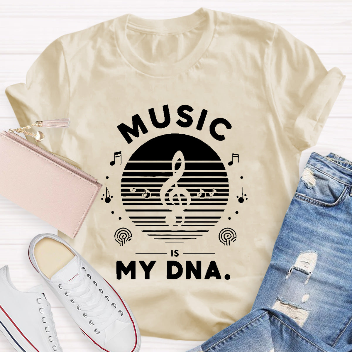 Music Is My Dna Teacher T-Shirt