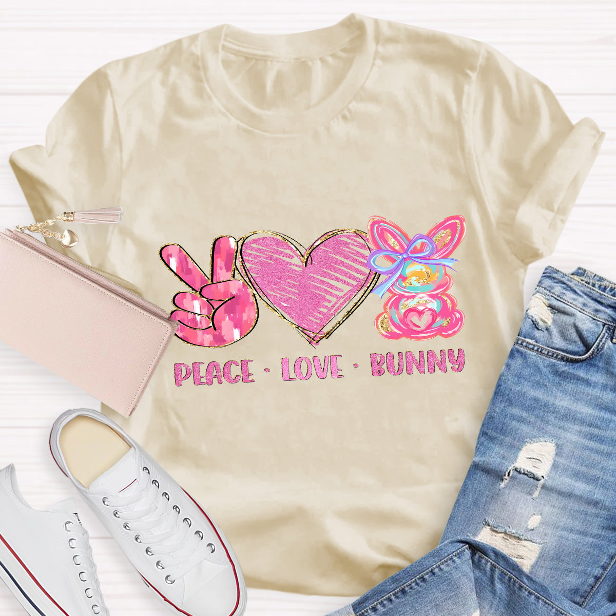 Peace And Love Teacher T-Shirt