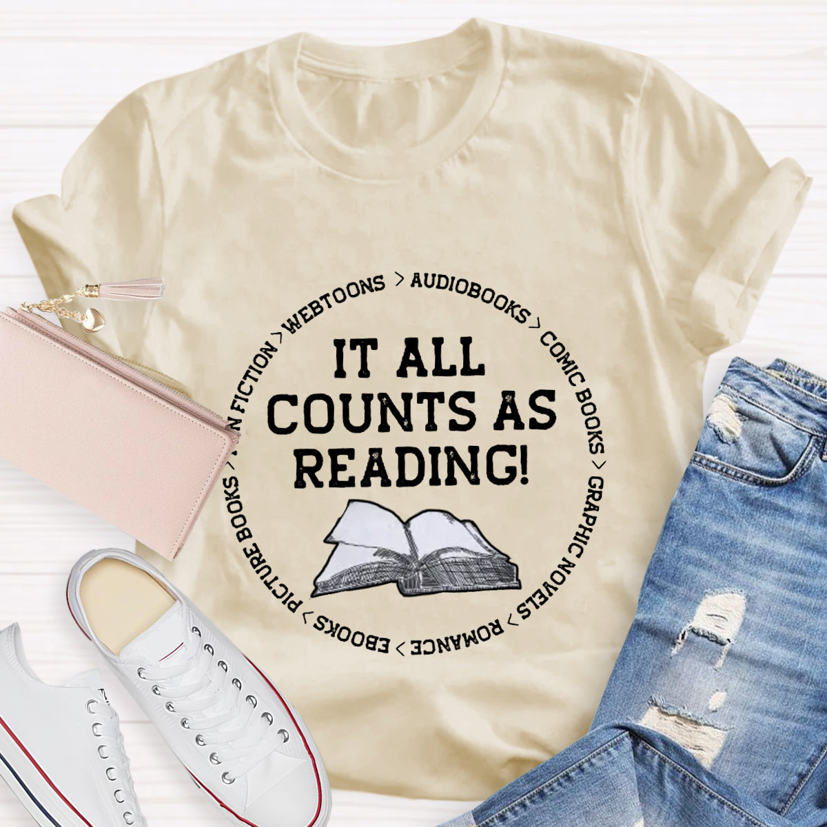 It All Counts As Reading Teacher T-Shirt