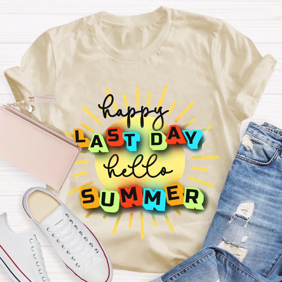 Happy Last Day Hello Summer Teacher T-Shirt