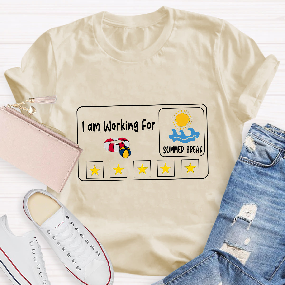 I am Working For Summer Break Teacher T-Shirt