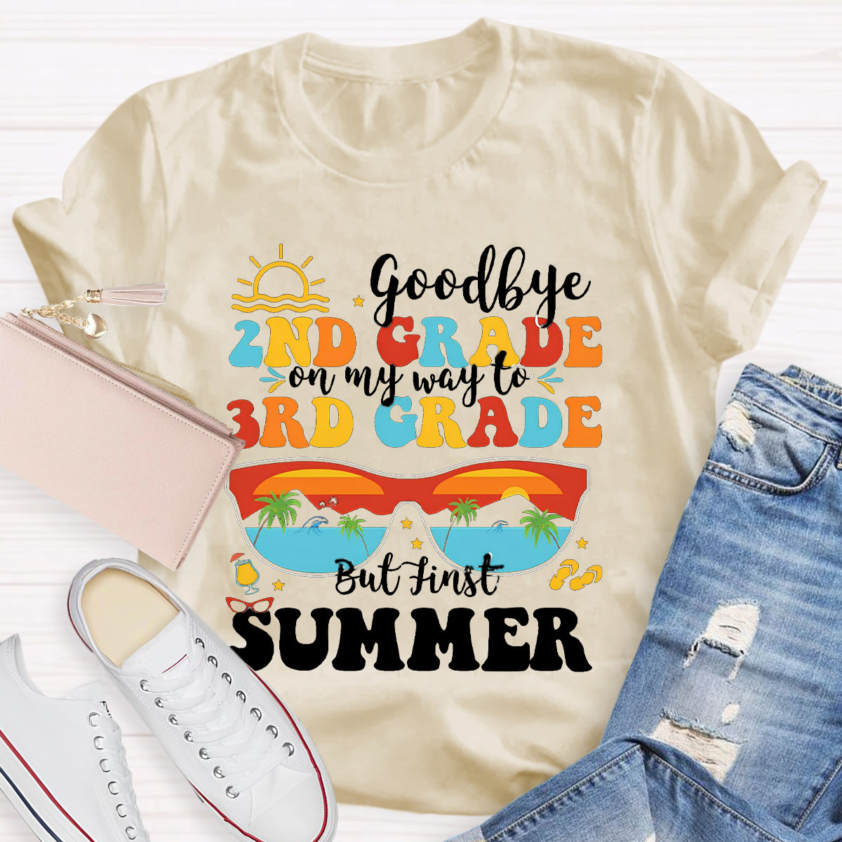 Personalized Grade Good Bye 2nd On My Way To 3rd T-Shirt