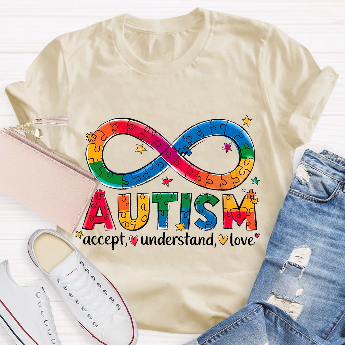 Autism Accept Understand Love Teacher T-Shirt