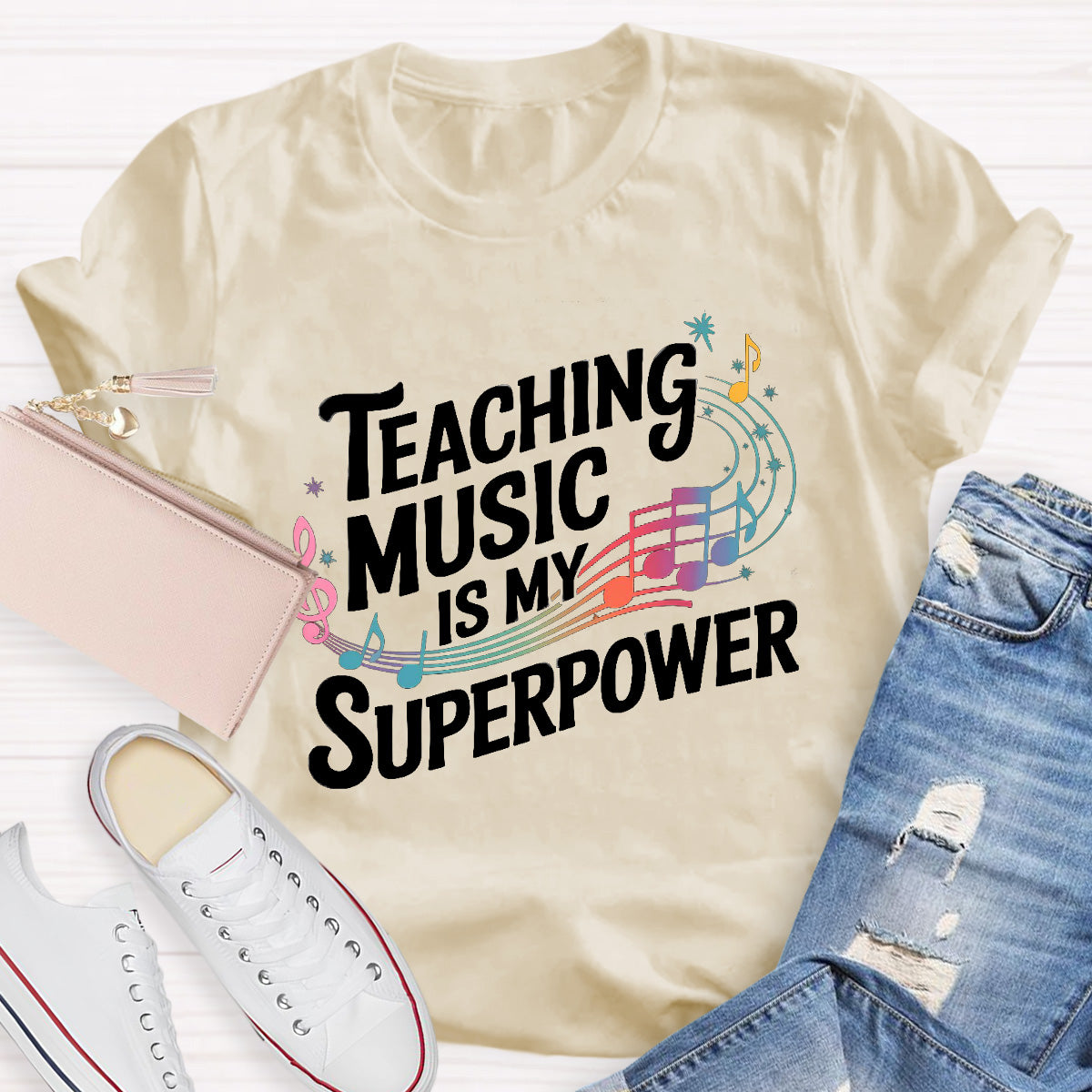 Teaching music Is My Superpower Teacher T-Shirt