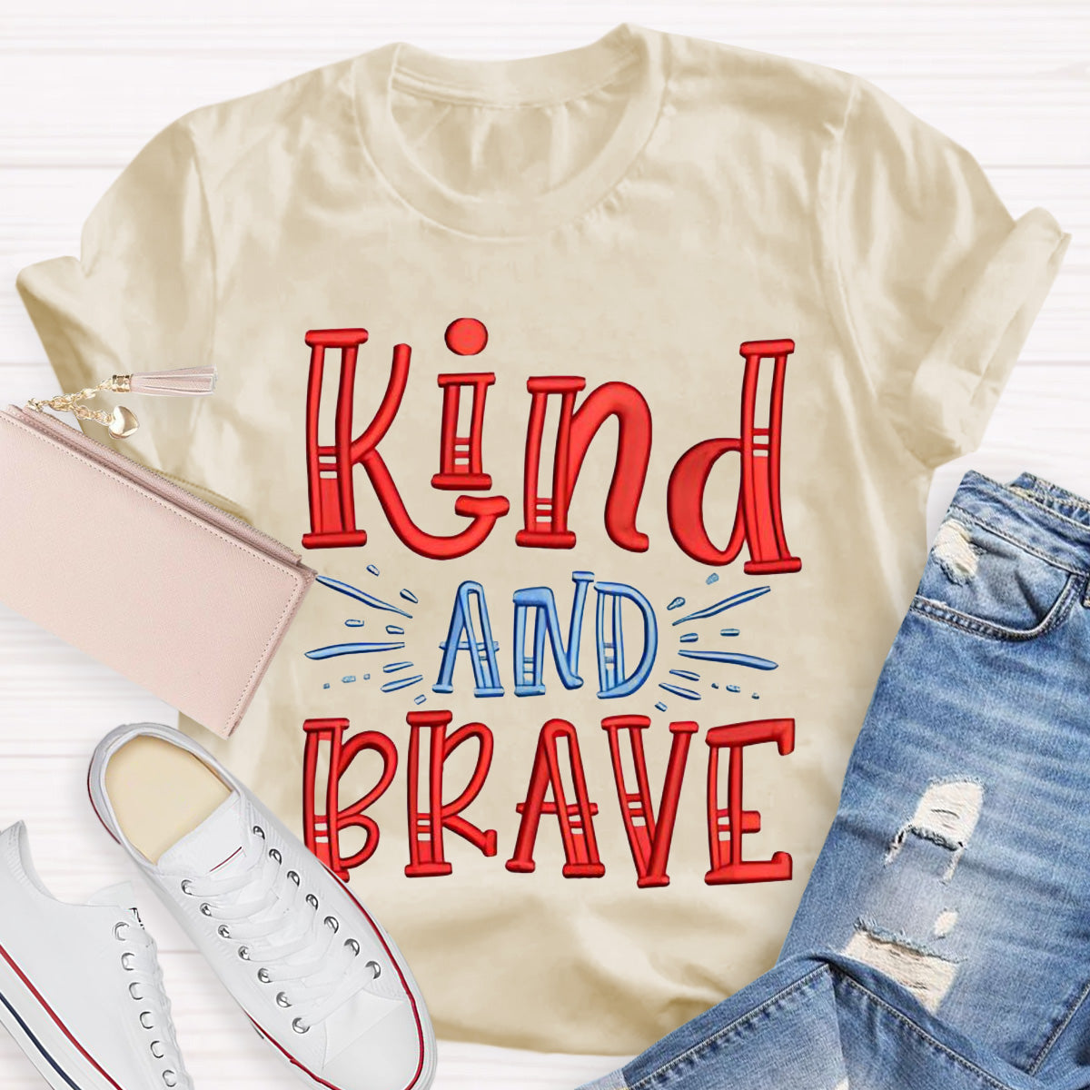 Kind And Brave Teacher T-Shirt