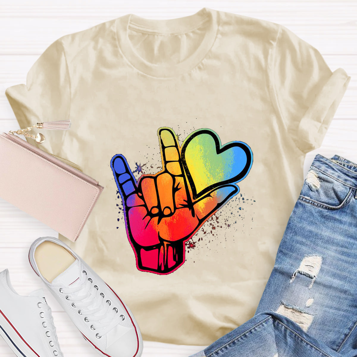 Love Sign Hand Teacher T-Shirt