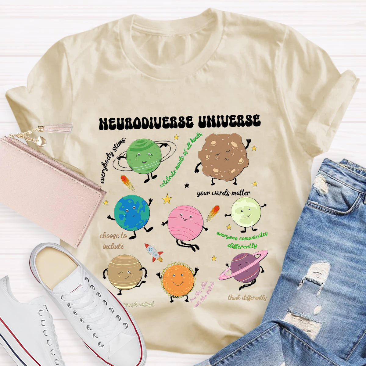Neurodiverse Universe  Teacher T-Shirt
