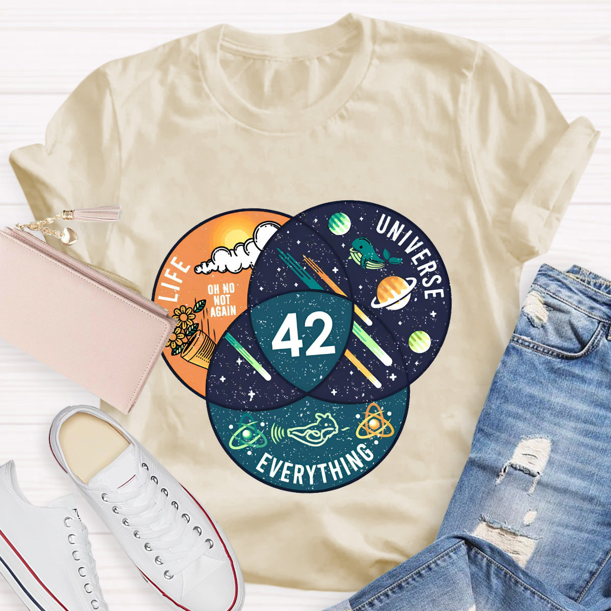 42 Answer To Life Universe And Everything Essential Teacher T-Shirt
