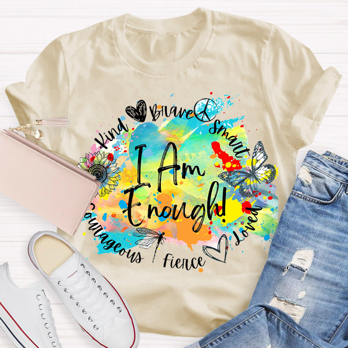 I Am Enough Mental Health Matters Teacher T-Shirt