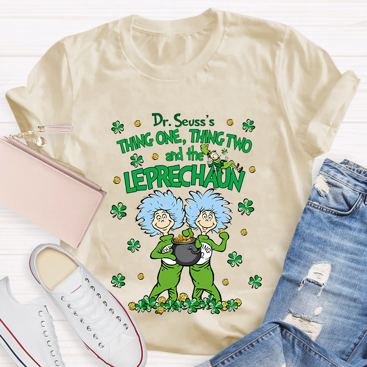 Thing One Thing Two And The Leprechaun Teacher T-Shirt